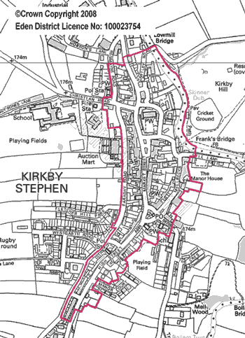 Kirkby Stephen Area For The Central Part Of Kirkby Stephen 