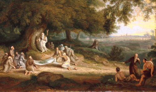 Druids cutting mistletoe by Jacob Thompson