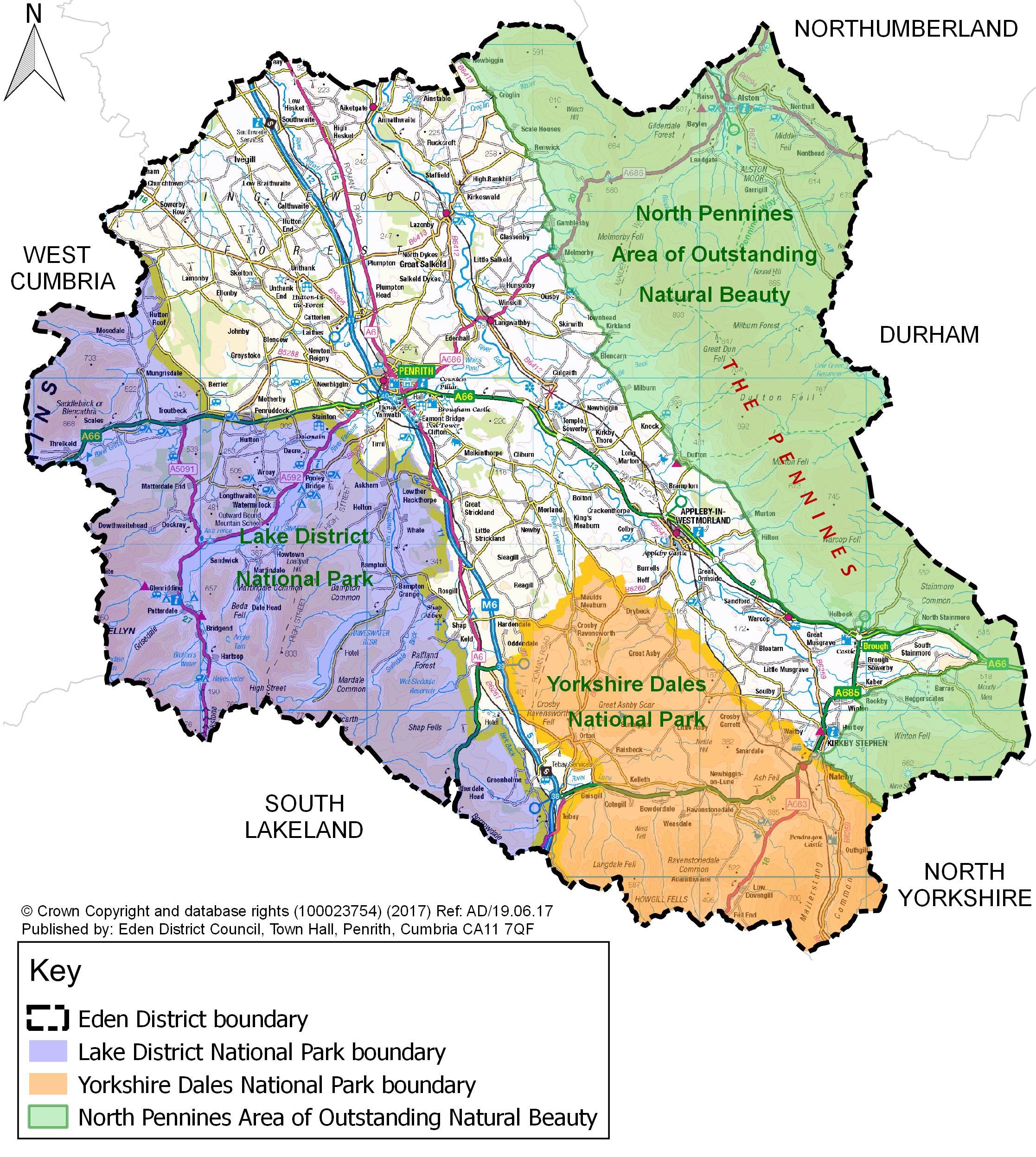 Map of Eden showing areas covered by National Parks