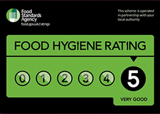 Food Standards Agency Food Hygiene Rating Sticker