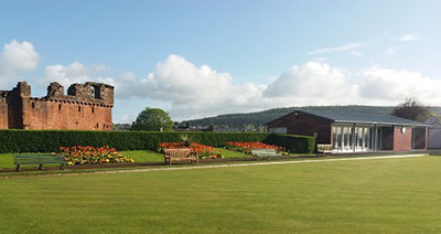 Penrith Castle, bower and bowling green in Penrith Castle Park