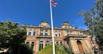 Armed Forces Day flag flying at Penrith Town Hall