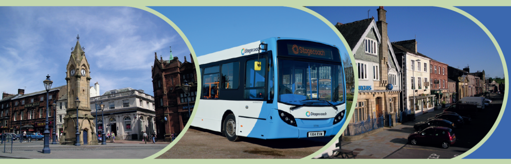 Appleby town centre, Stagecoach bus and Penrith town centre